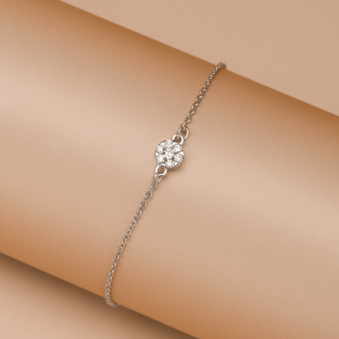 Золотий браслет з діамантами 560176/66024-3/02/1/8578