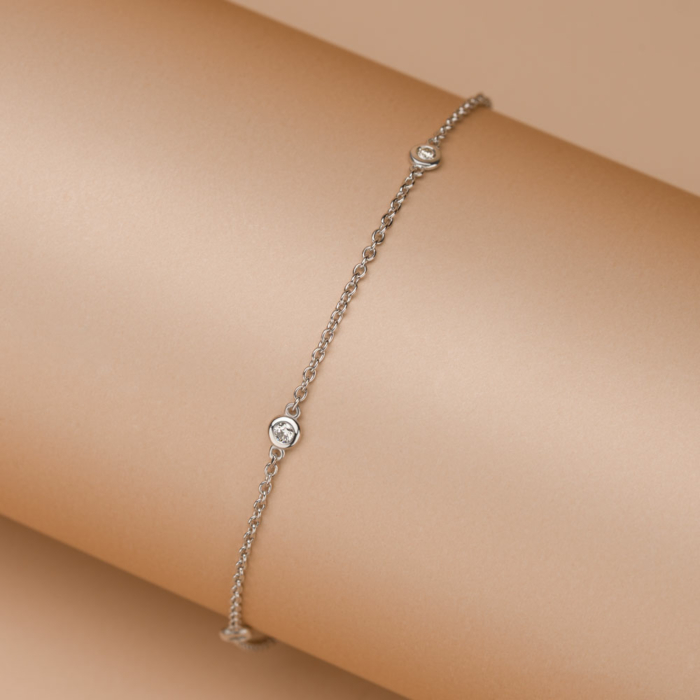 Золотий браслет з діамантами P-DB08001-B/02/9022