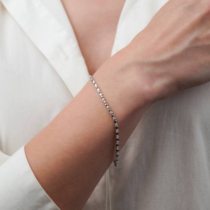 Золотий браслет з діамантами. Артикул 3024/02/1/8155