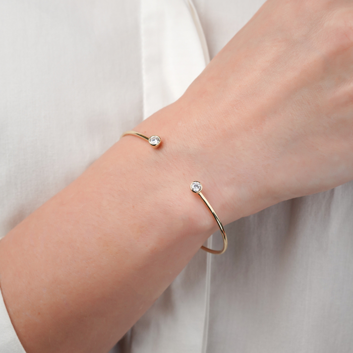 Золотий браслет з фіанітами. Артикул 7180/03/0/29