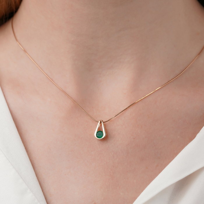 Золота підвіска з агатом. Артикул 550136/01/0/5911