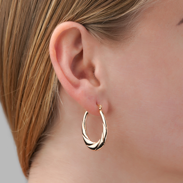 Золоті сережки-конго P-235-E/01