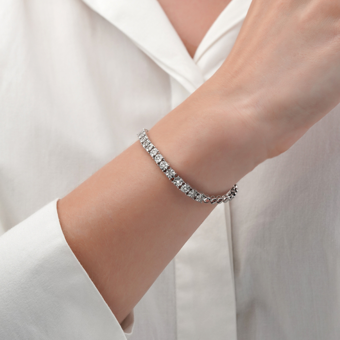 Золотий браслет з діамантами. Артикул 560115/02/1/9082