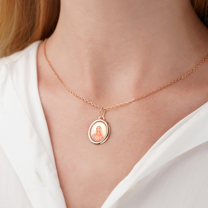 Золота підвіска-ладанка з емаллю. Артикул P-457-P/01/4531