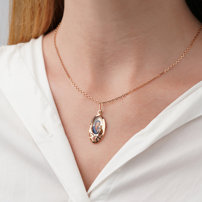 Золота підвіска-ладанка з емаллю. Артикул P-452-P/01/4531