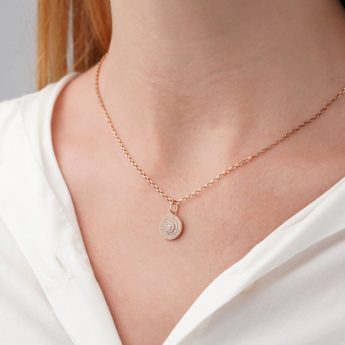 Золота підвіска з фіанітами. Артикул 3190134101