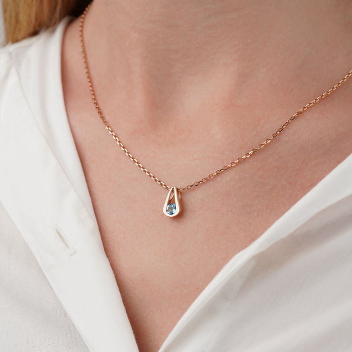 Золота підвіска з топазом. Артикул 550136/01/0/5094