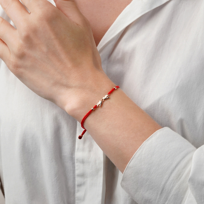 Браслет з текстилю з золотими вставками. Артикул 4107172101-B/01