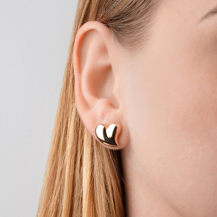 Золотые серьги без вставки. Артикул 23966/01/0