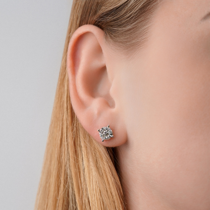 Золотые серьги с бриллиантами. Артикул 53784/02/1/9527