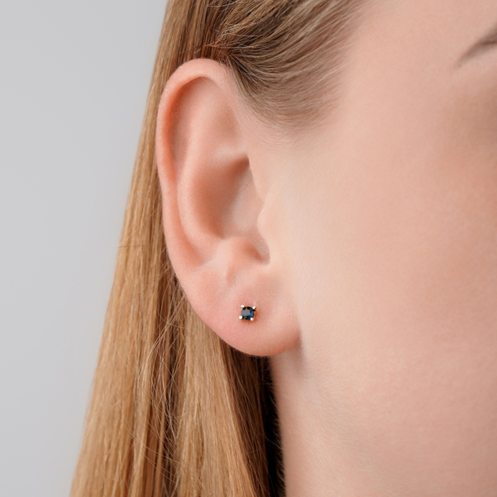 Золотые серьги с сапфиром 51710/01/0/8053