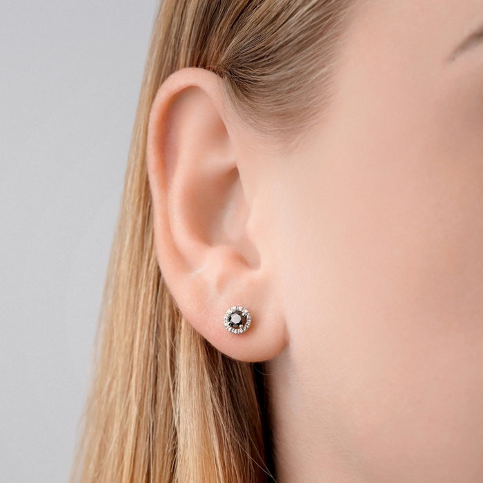 Золоті сережки з діамантами. Артикул 8070127/02/1/11553