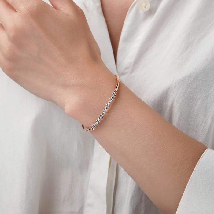 Браслет з комбінованого золота з діамантами 560081/14/1/9022