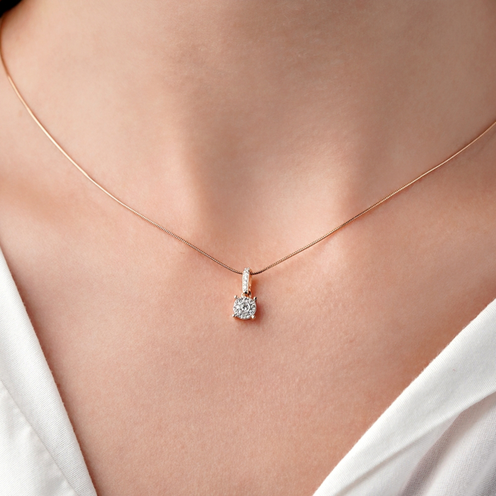 Підвіска в комбінованому кольорі золота з діамантами 560160/14/3/11866