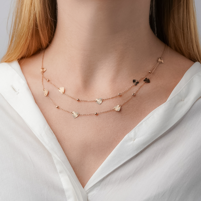 Колье из красного золота без вставки 06241-1/01/2