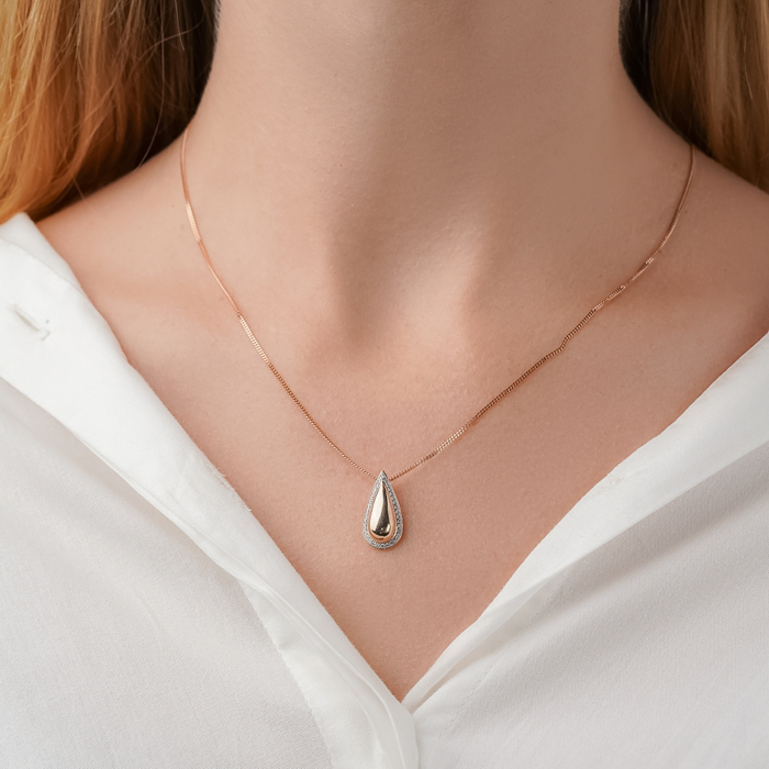 Золота підвіска з фіанітами. Артикул 32766/01/1/1