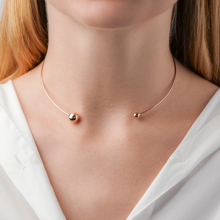 Золотое жесткое колье 06711-12/01/0