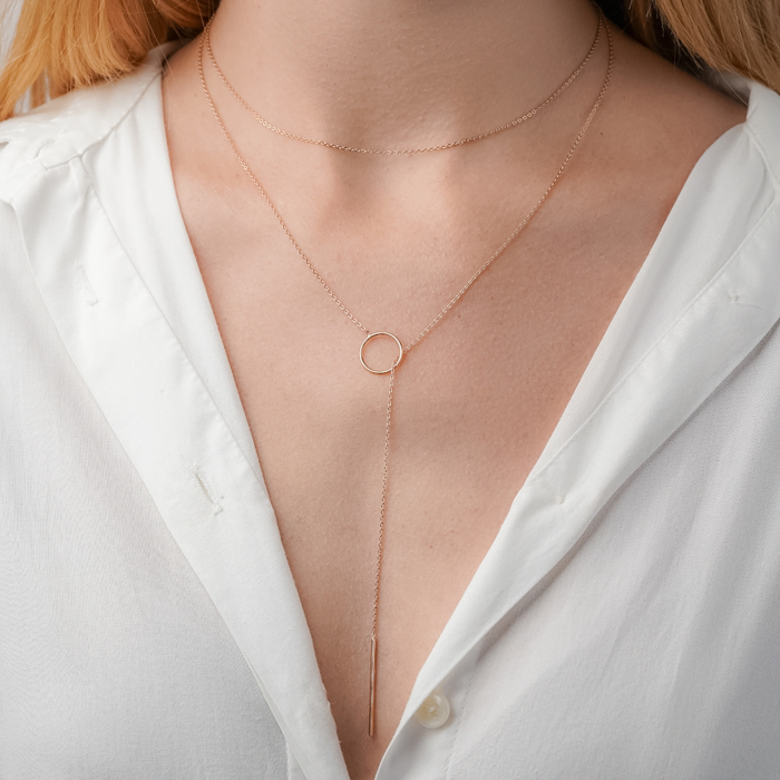 Золотое колье без вставки. Артикул 06724/01/0