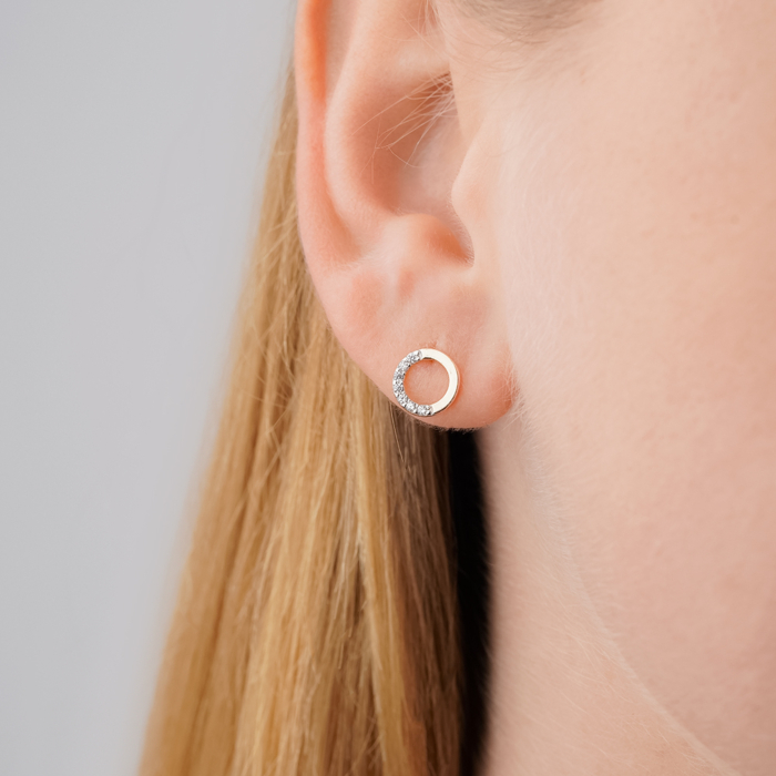 Золоті сережки з фіанітами. Артикул 22331/08/1/13