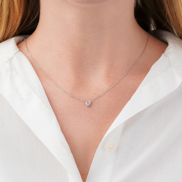 Золотое колье с экобриллиантом. Артикул 560184/66024-3-L/02/1/12005