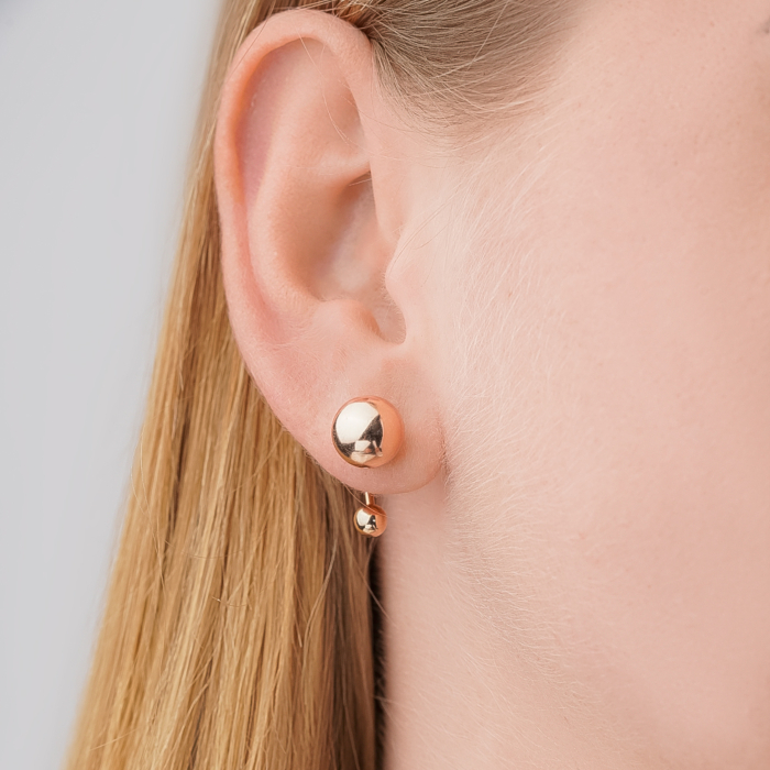 Серьги из красного золота 02518/01/0