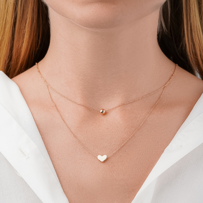 Золотое колье без вставки 06734/01/0