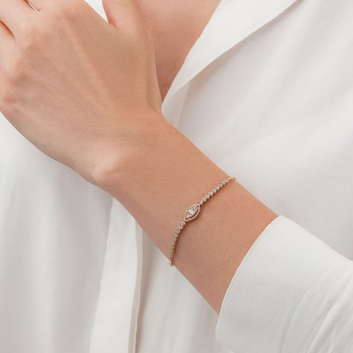 Золотий браслет з діамантами P-SY01922-K/01/11998