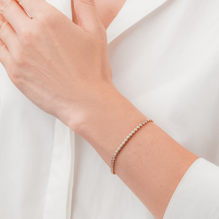 Золотий браслет з діамантами P-SY02002-K/01/9223