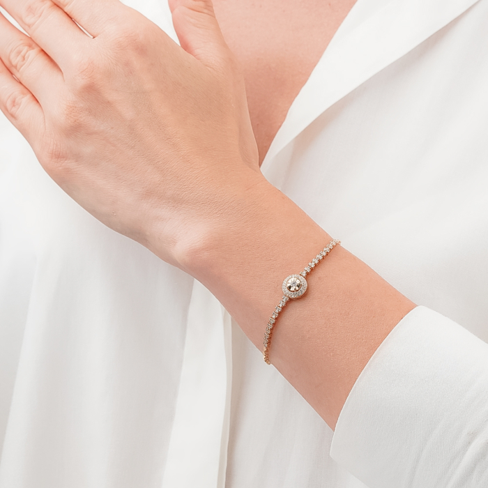 Золотий браслет з діамантами P-SY01919-K/01/11999