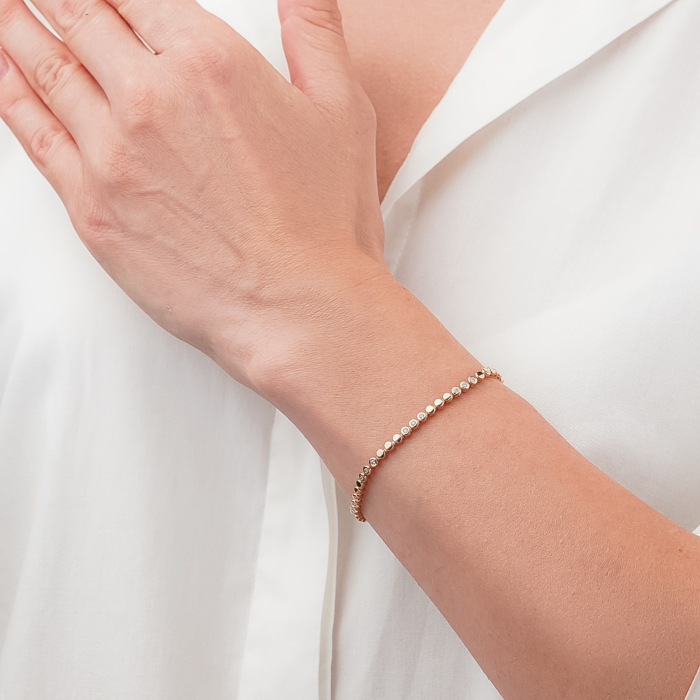 Золотий браслет з діамантами P-SY02008-K/01/9223