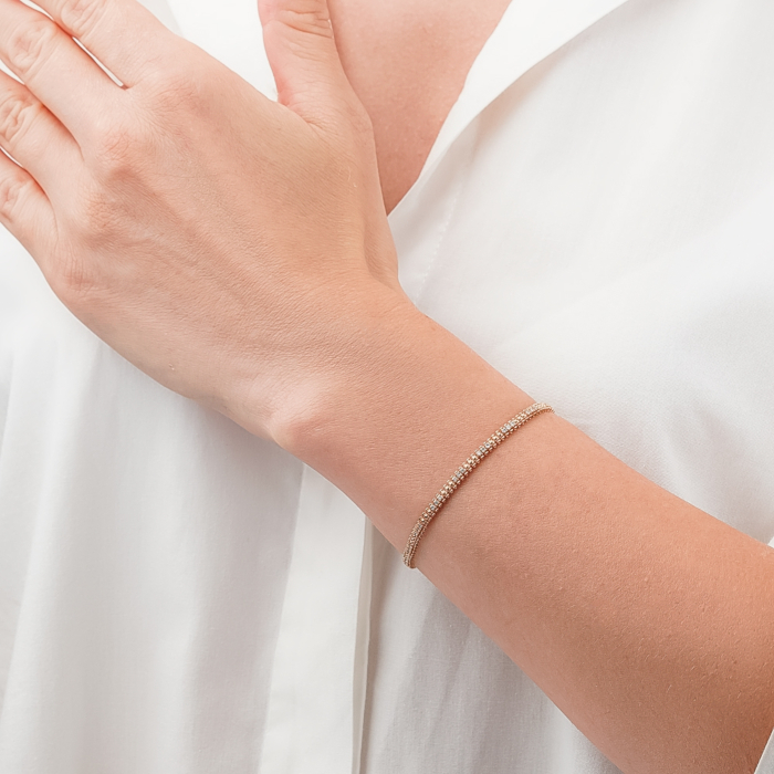 Браслет з червоного золота з діамантами P-SY01872-K/01/8582