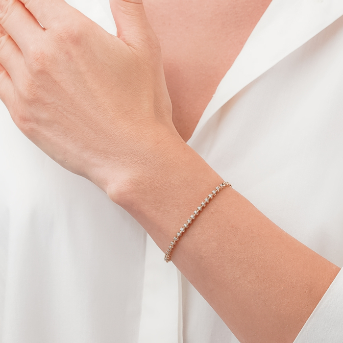 Золотий браслет з діамантами P-SY02007-K/01/11988