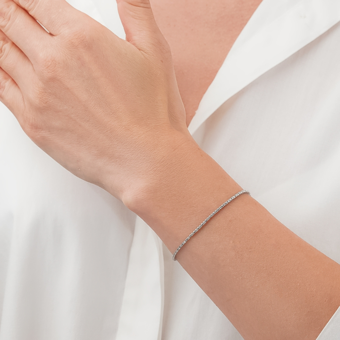 Браслет з білого золота з діамантами P-SY01882-B/02/8582