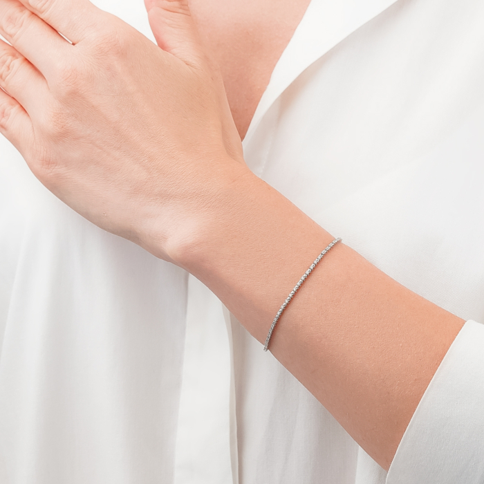 Браслет з білого золота з діамантами P-SY01882/02/8582