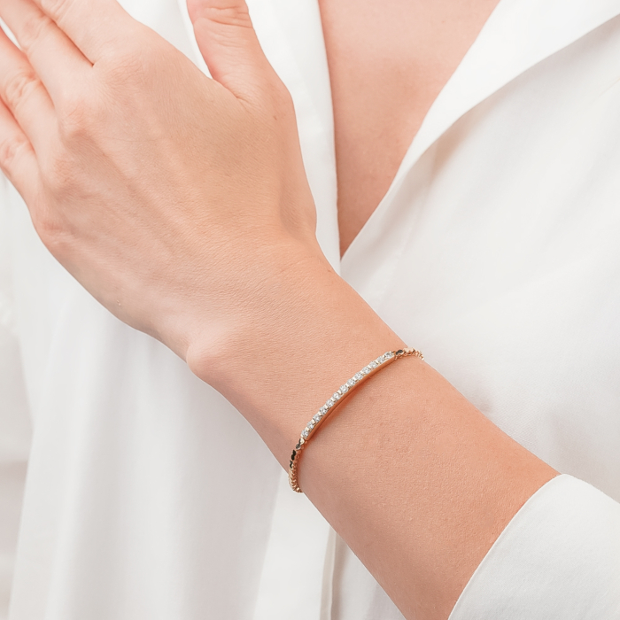 Золотий браслет з діамантами P-SY01904-K/01/8556