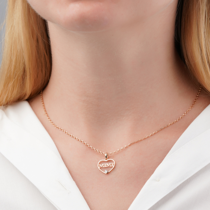 Золота підвіска з фіанітом. Артикул 32277/08/0/52