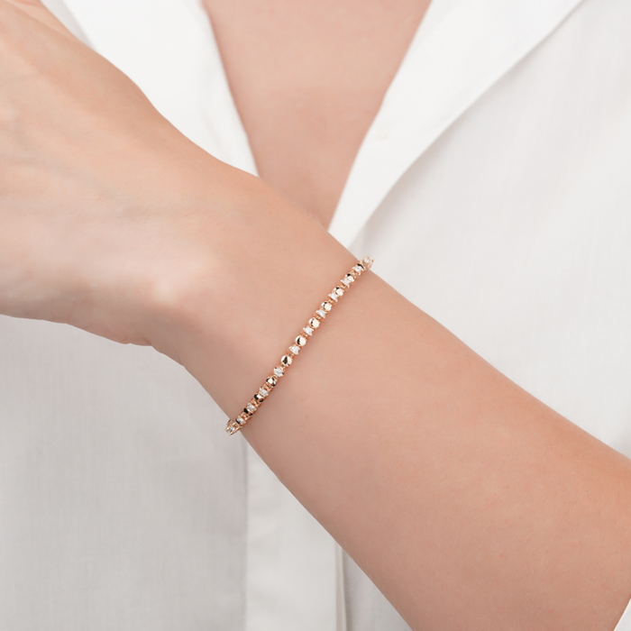 Золотий браслет з діамантами. Артикул 3063/01/0/11988