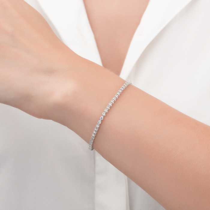 Золотий браслет з діамантами. Артикул 3072/02/1/11988