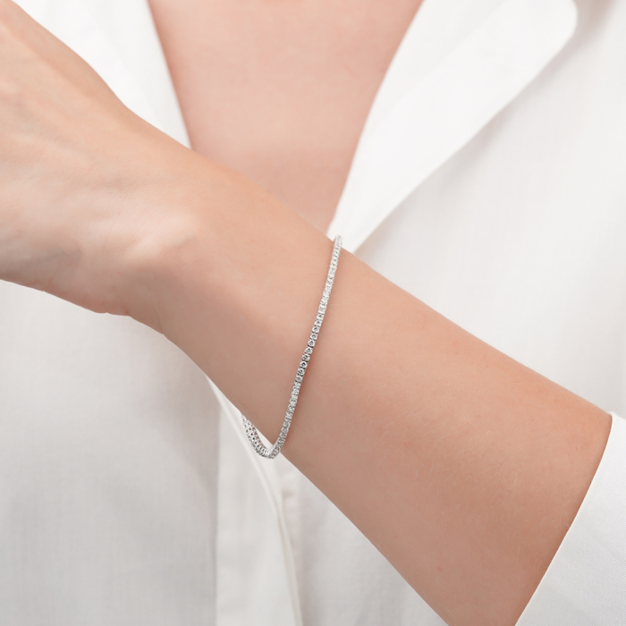 Золотий браслет з діамантами. Артикул 3066/02/1/9022