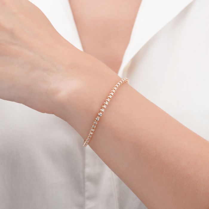 Золотий браслет з діамантами. Артикул 3073/01/0/11988