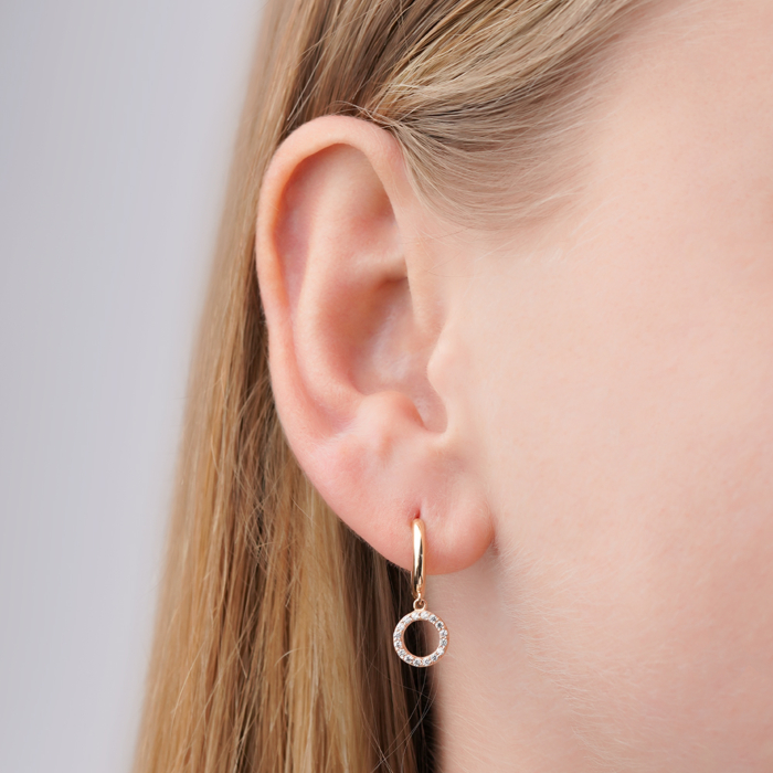 Золоті сережки з фіанітами P-EE0909-05-E/01/1