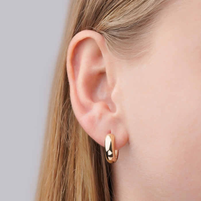 Золоті сережки конго без вставки F-597-E/01