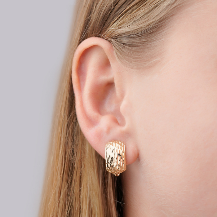 Серьги из красного золота без вставки P-194-E/01