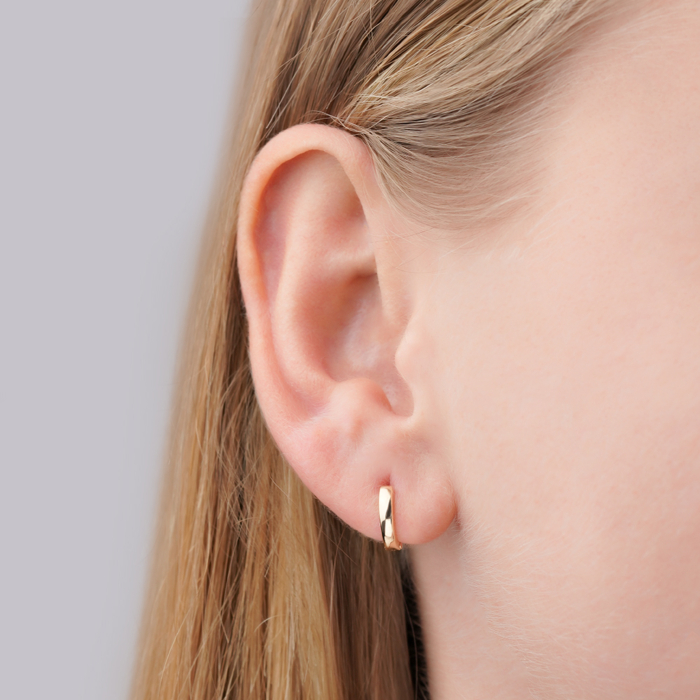 Золоті сережки без вставки 22347/08/0