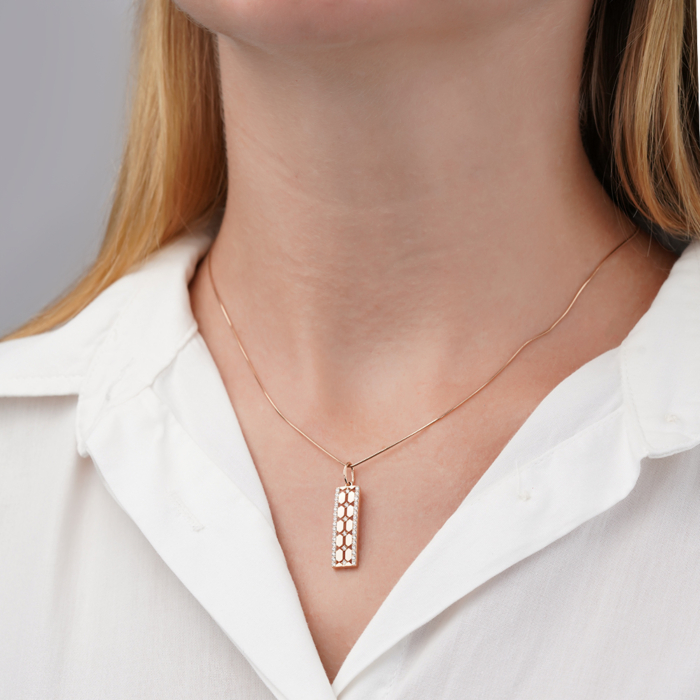 Золота підвіска з фіанітами 3191535101