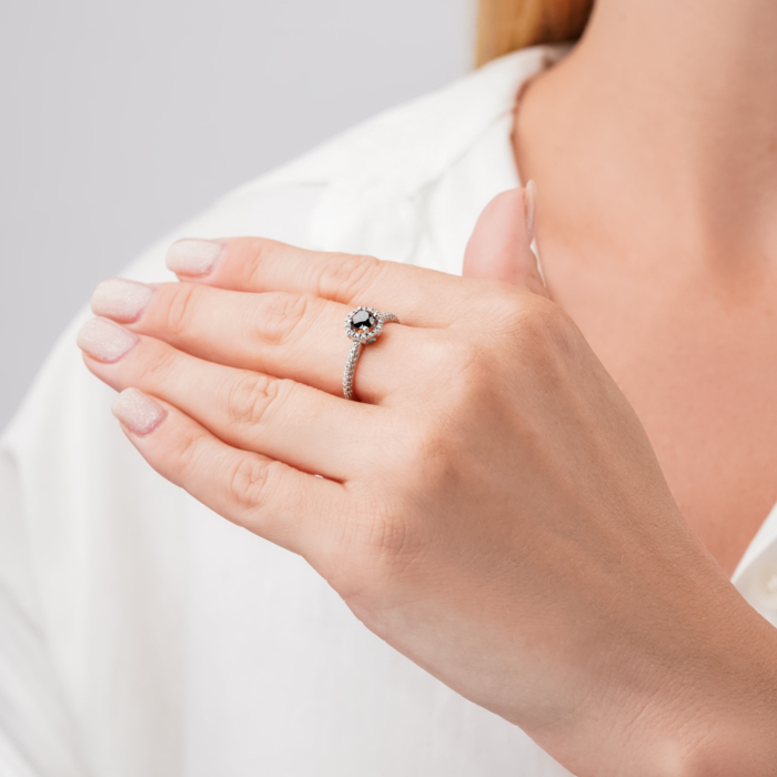 Кольцо из белого золота с бриллиантами 53223/02/1/11844