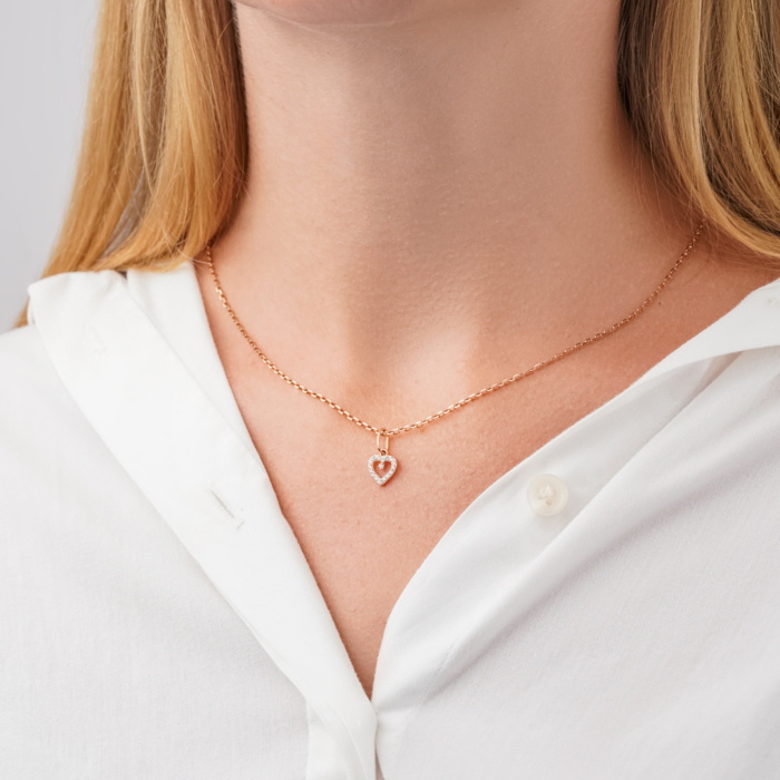 Золота підвіска з фіанітами. Артикул 32556/08/0/13