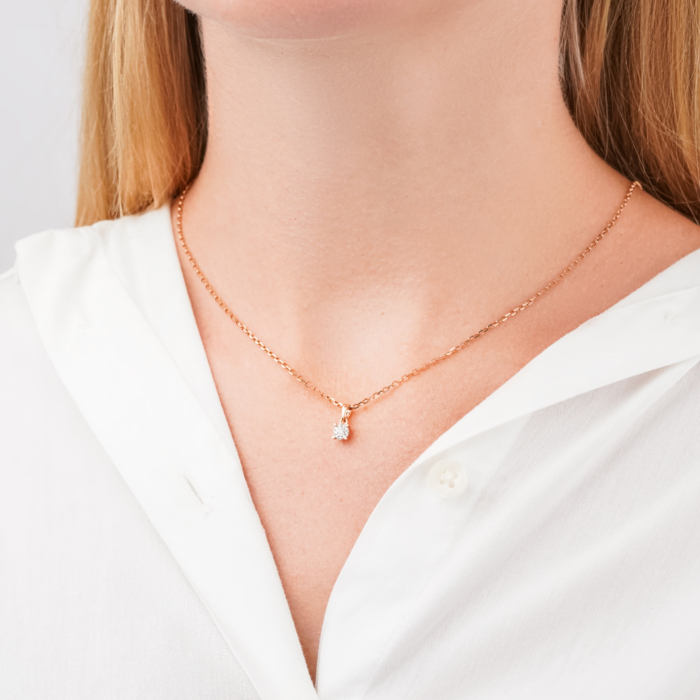 Підвіска з комбінованого золота з діамантом 560164/14/1/9228