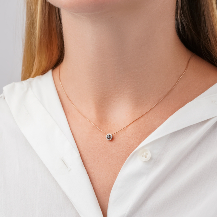 Підвіска з червоного золота з діамантами 809049/01/1/11767