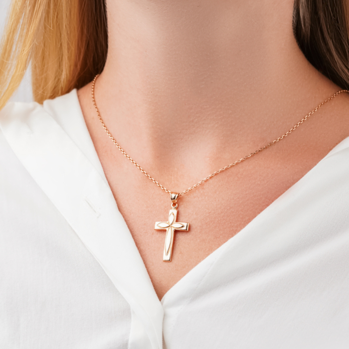 Золотий хрестик без вставки P-P4106-P/01